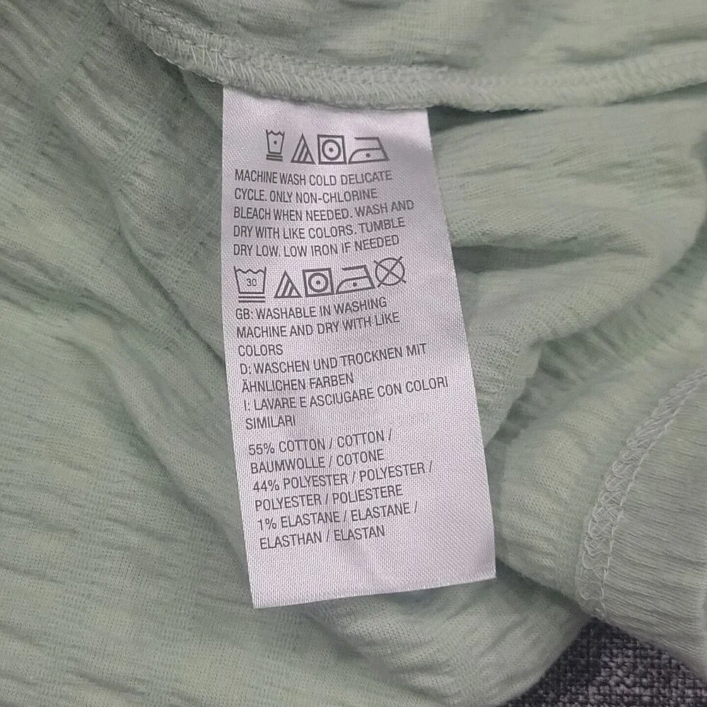Isaac Mizrahi Live Crinkle Knit Modern Button Cardigan X-Large Sz Green Top - Picture 9 of 10